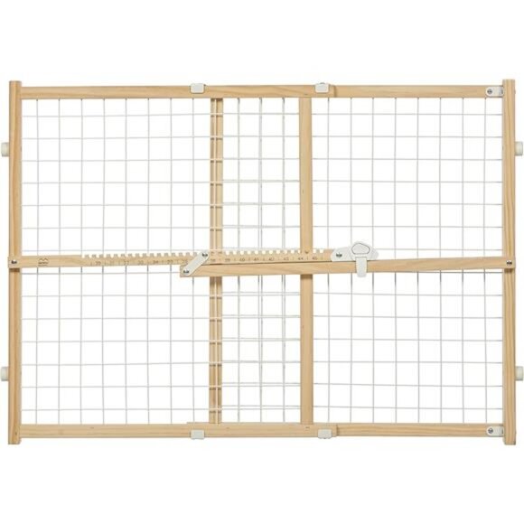 Wire Mesh Pet Safety Gate, Pressure Mounted Dog Gate Measures 24 Inches Tall - Picture 1 of 7